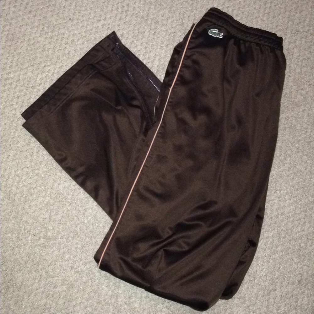 LACOSTE: brown sweatpants